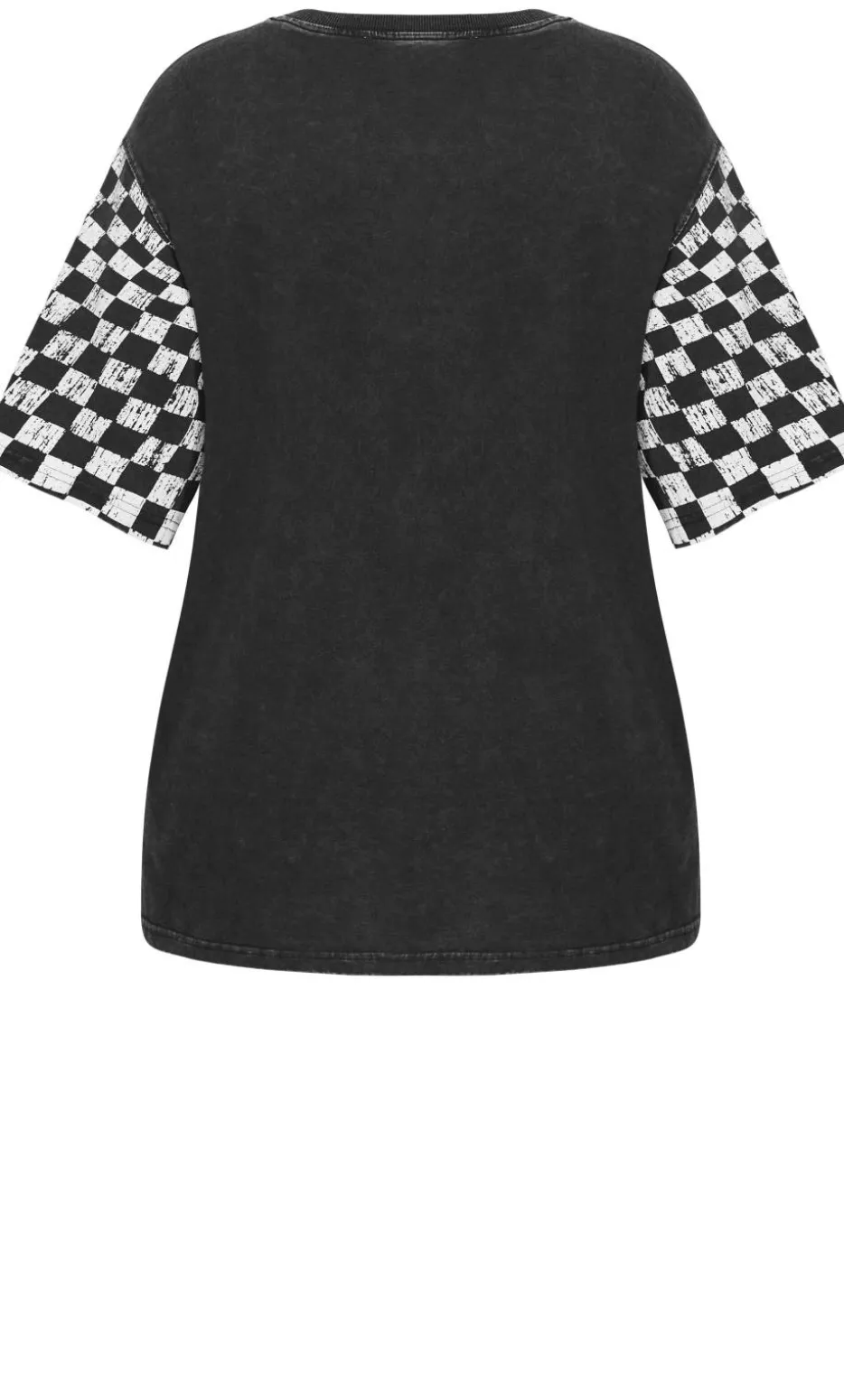 Ink & Essence Oversized Cotton Tee - black acid wash