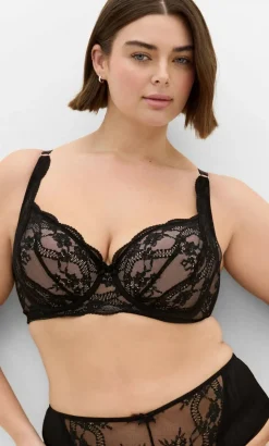 Isadora Uplift Lace Bra - black