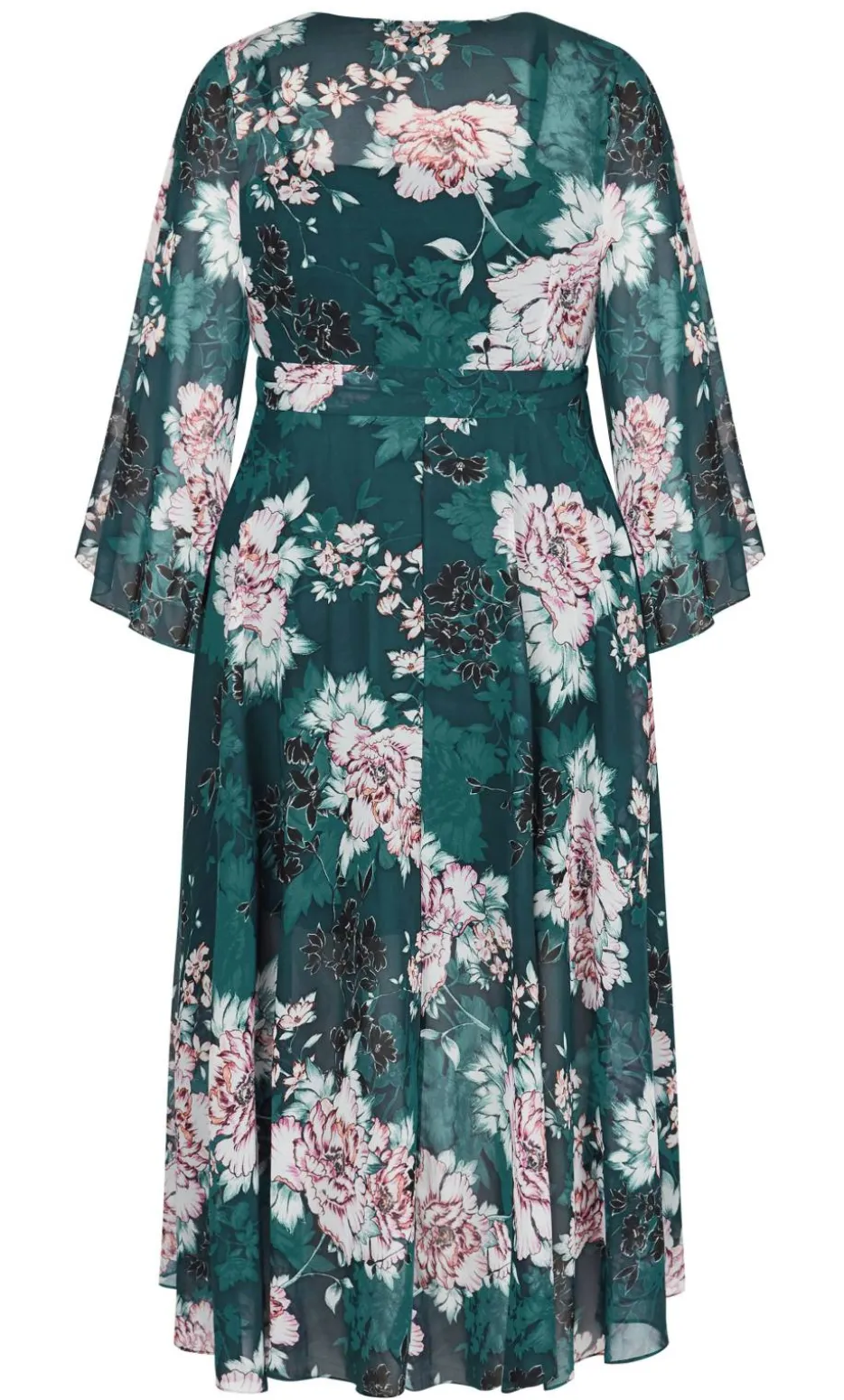 Jade Blossom Print Maxi Dress - jade