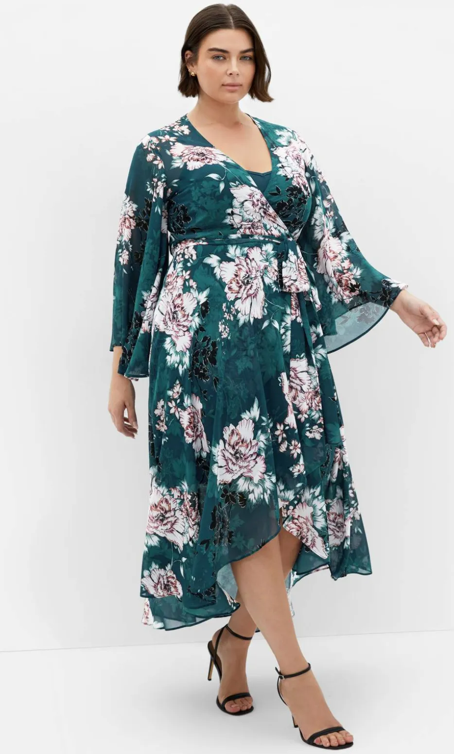 Jade Blossom Print Maxi Dress - jade