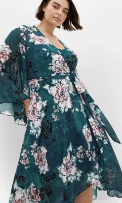 Jade Blossom Print Maxi Dress - jade