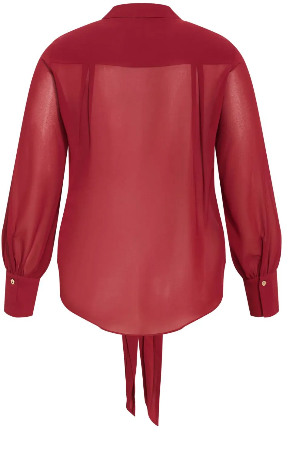Jane Tie Hem Shirt - ruby