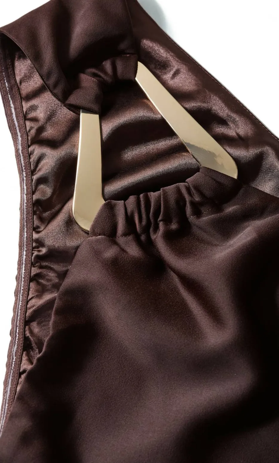 Jayne One Shoulder Maxi Dress - chocolate