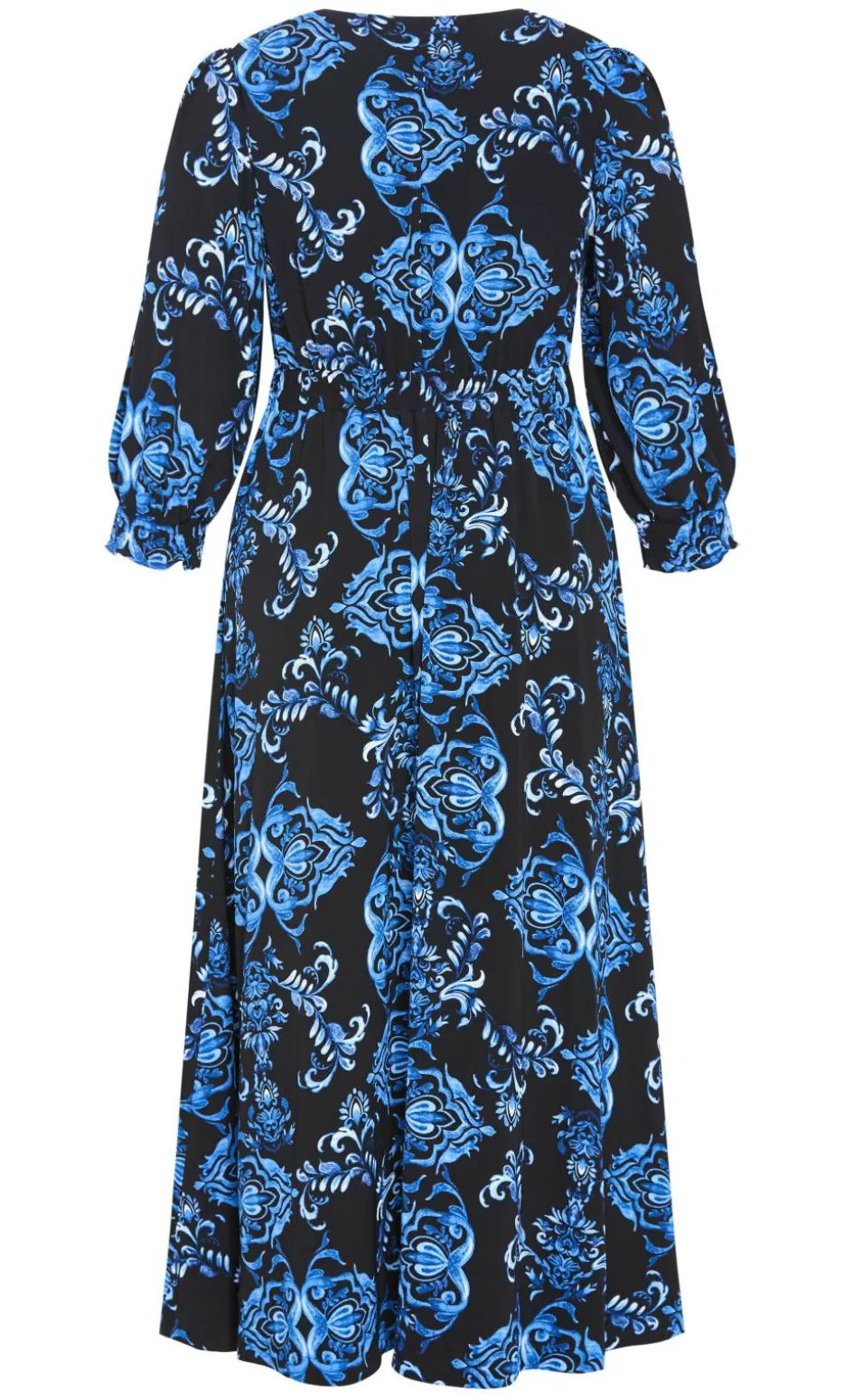 Jolene Willow Print Maxi Dress - black