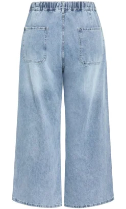 Jorja Wide Leg Crop Denim Pant - light wash