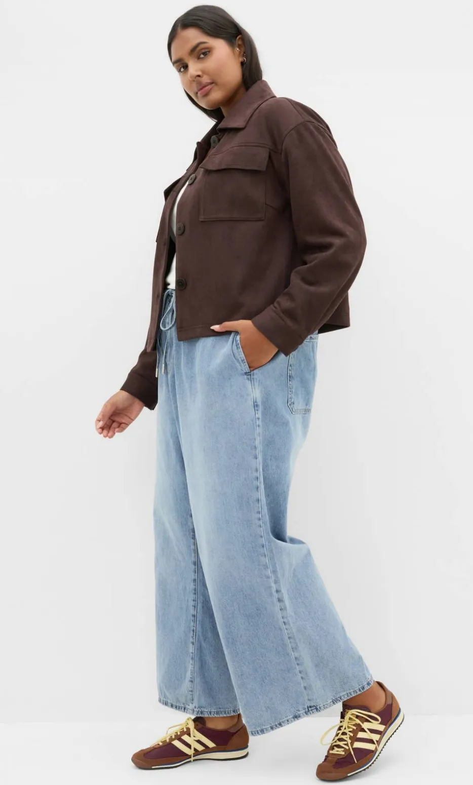 Jorja Wide Leg Crop Denim Pant - light wash