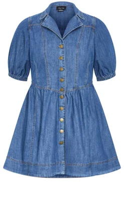 Kai Denim Mini Dress - mid wash