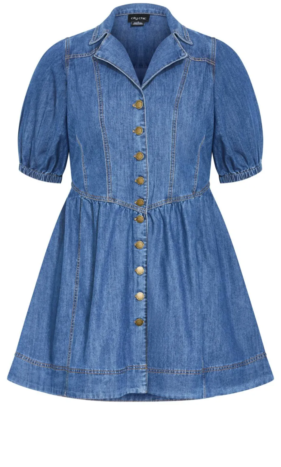 Kai Denim Mini Dress - mid wash
