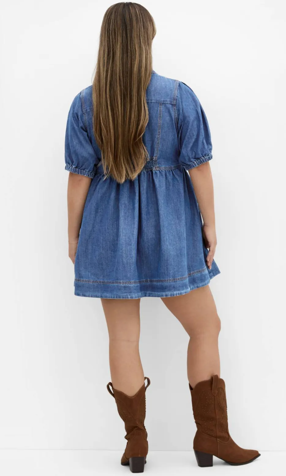 Kai Denim Mini Dress - mid wash