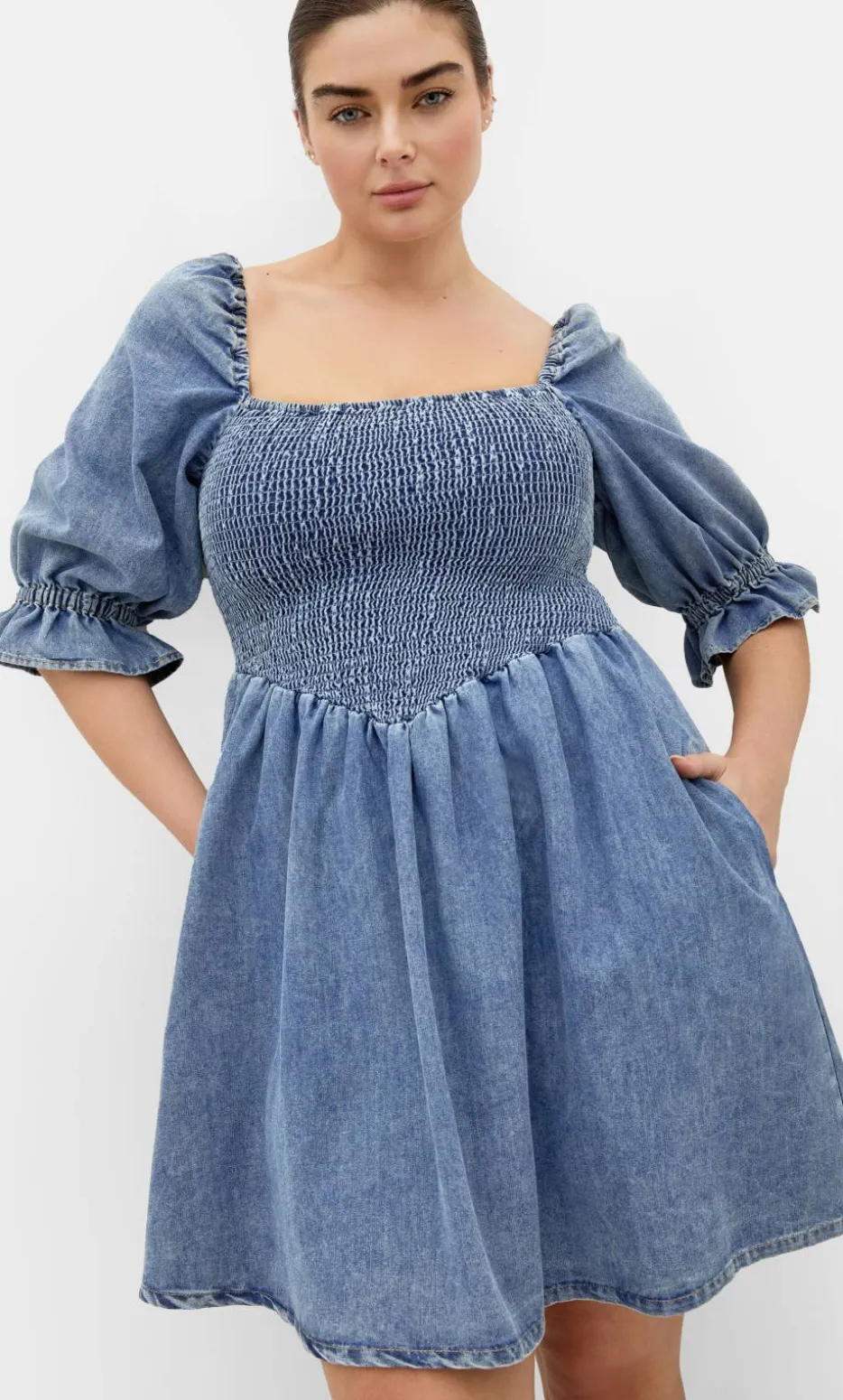 Kaitlyn Denim Mini Dress - light wash