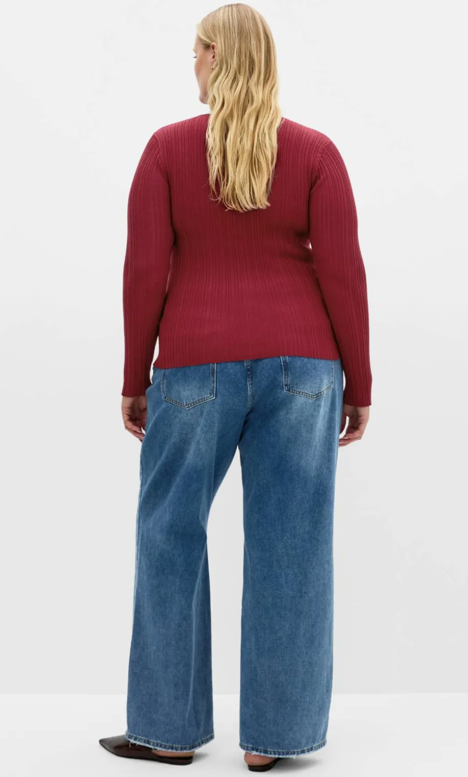 Kaleigh Twist Detail Knit Jumper - dark cherry
