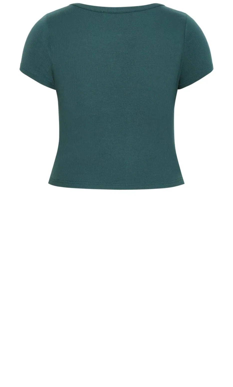 Kara Henley Rib Tee - forest