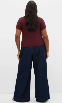 Kara Henley Rib Tee - wildberry