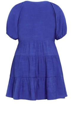 Kara Tiered Mini Dress - marine