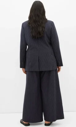 Karla Pinstripe Blazer - navy