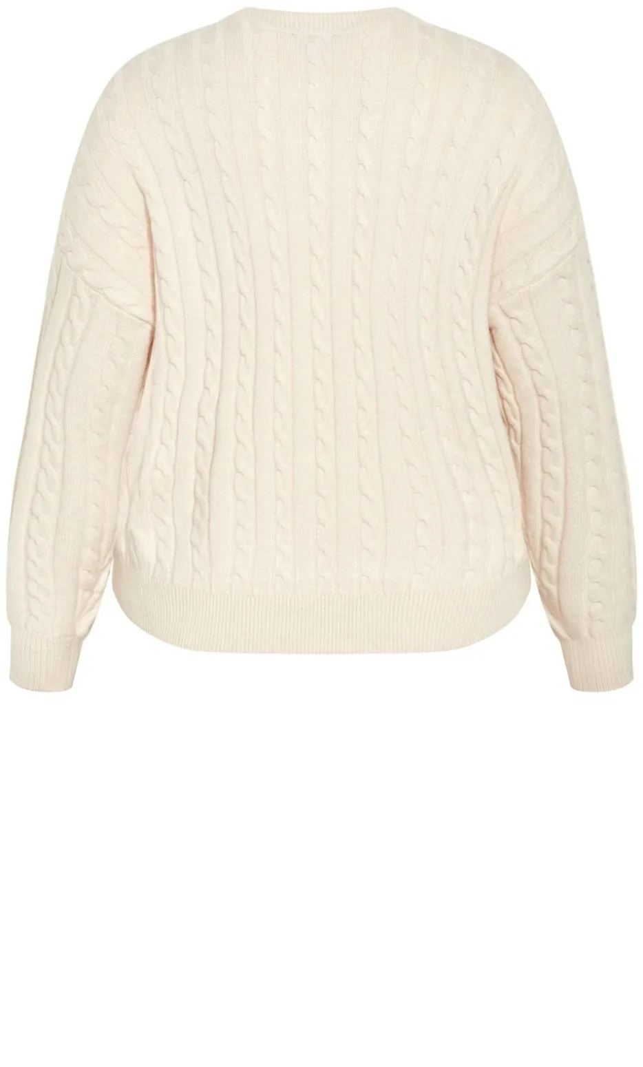 Kenia Crew Neck Knit Jumper - cream
