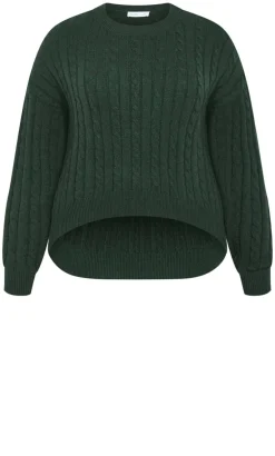 Kenia Crew Neck Knit Jumper - hunter green