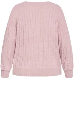 Kenia Crew Neck Knit Jumper - pale pink