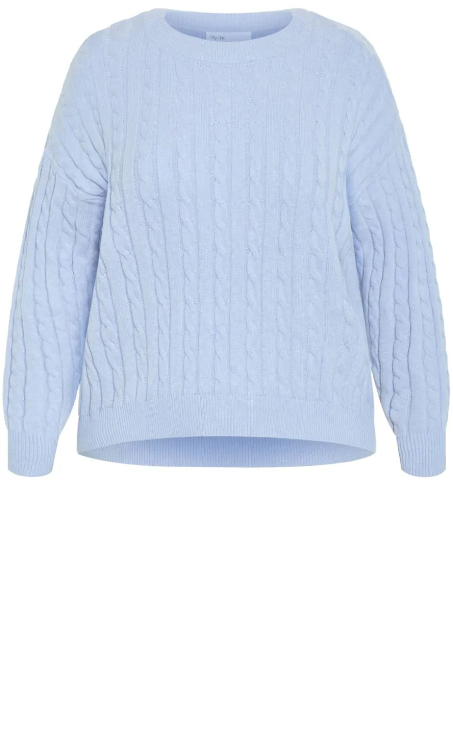 Kenia Crew Neck Knit Jumper - sky blue