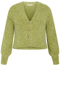 Kiara V Neck Cardigan - matcha
