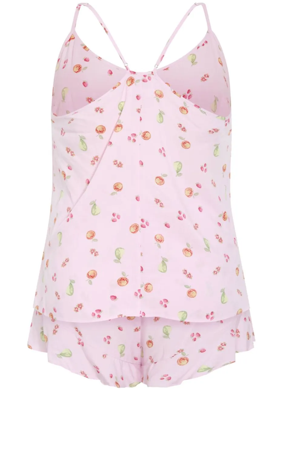 Kitty Berry Print Pyjama Set - baby pink