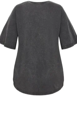 Kyra Cotton Tee - black wash