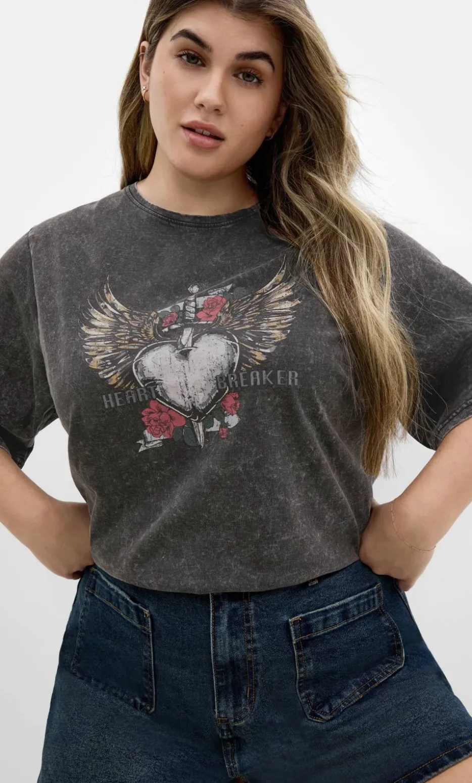 Kyra Cotton Tee - black wash