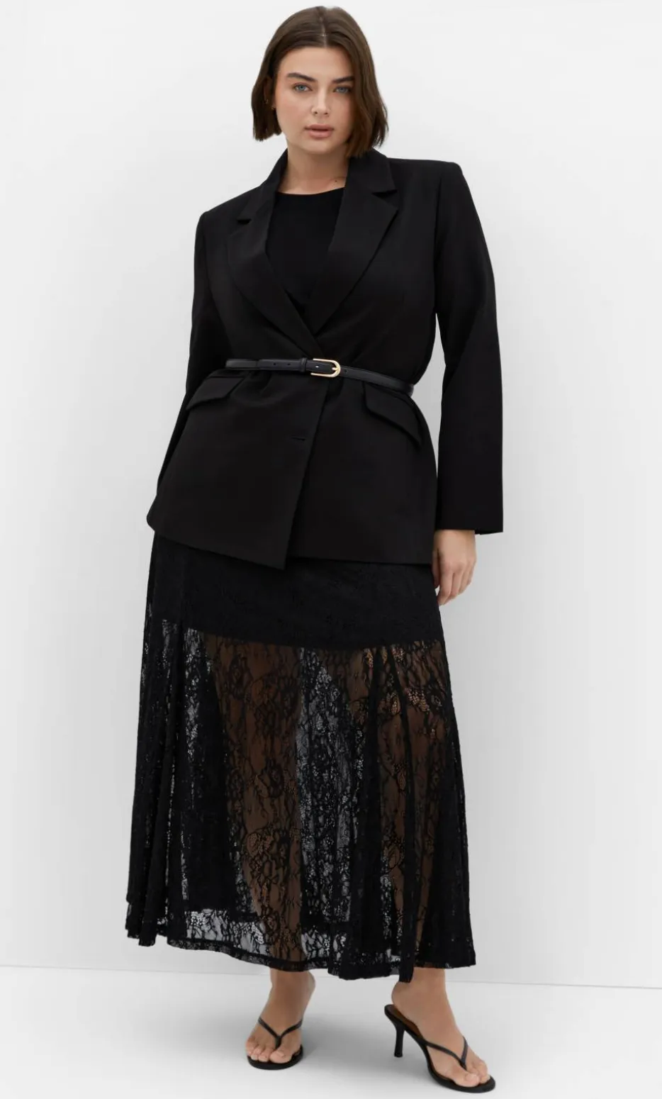Lacey Maxi Skirt - black