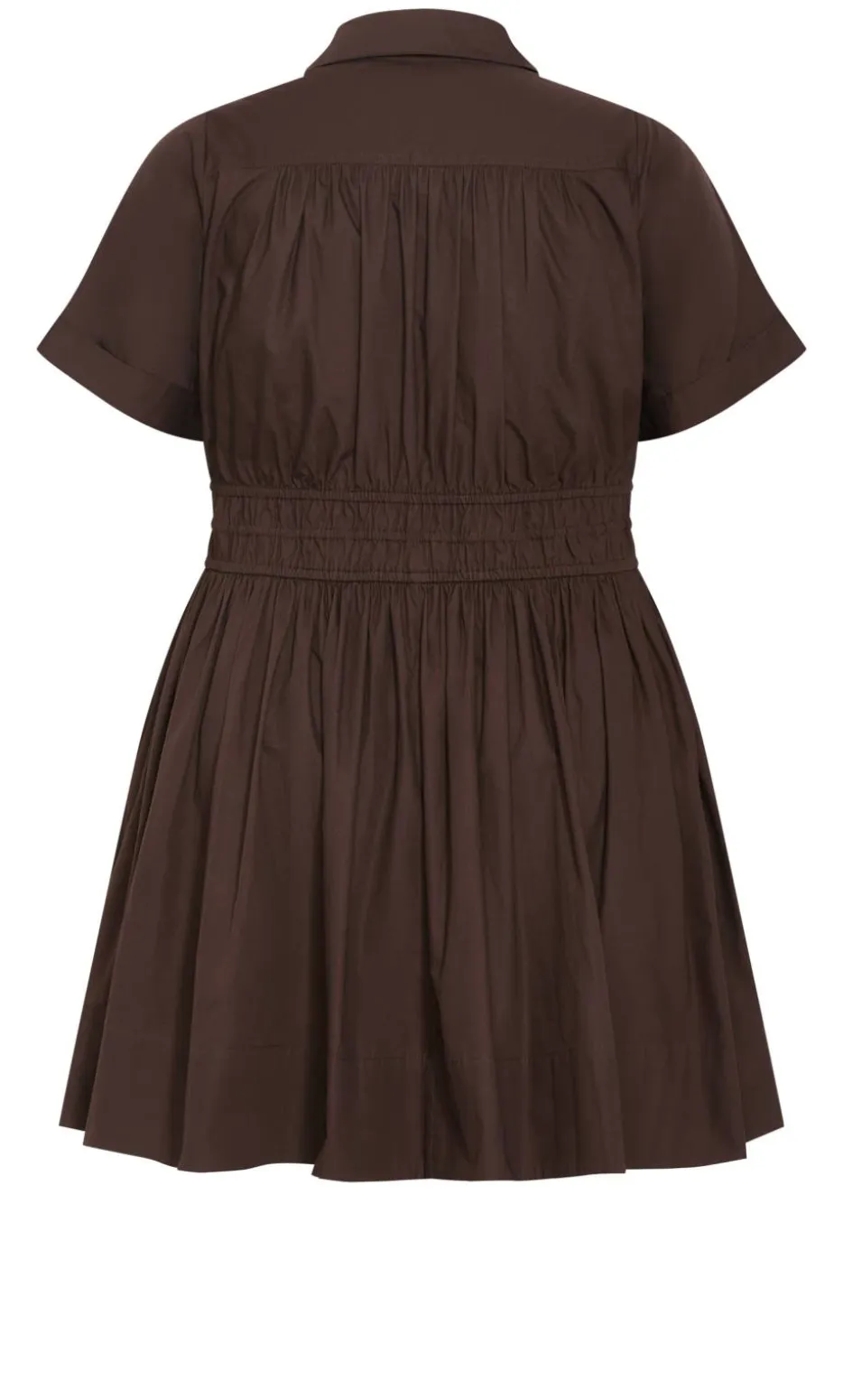 Lana Mini Shirt Dress - chocolate