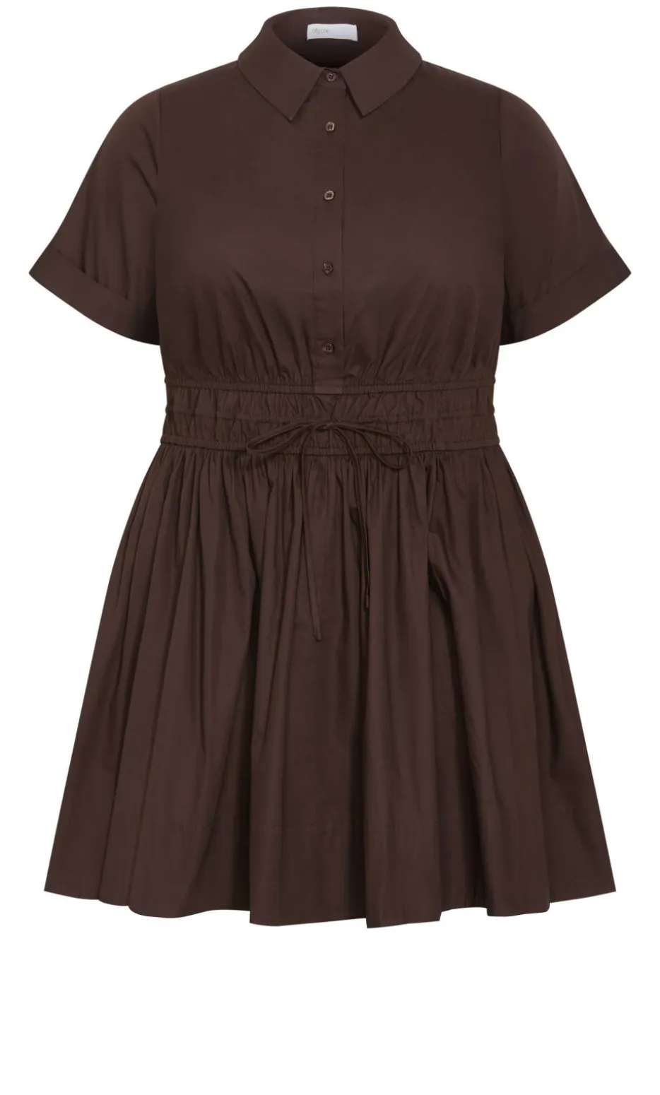 Lana Mini Shirt Dress - chocolate