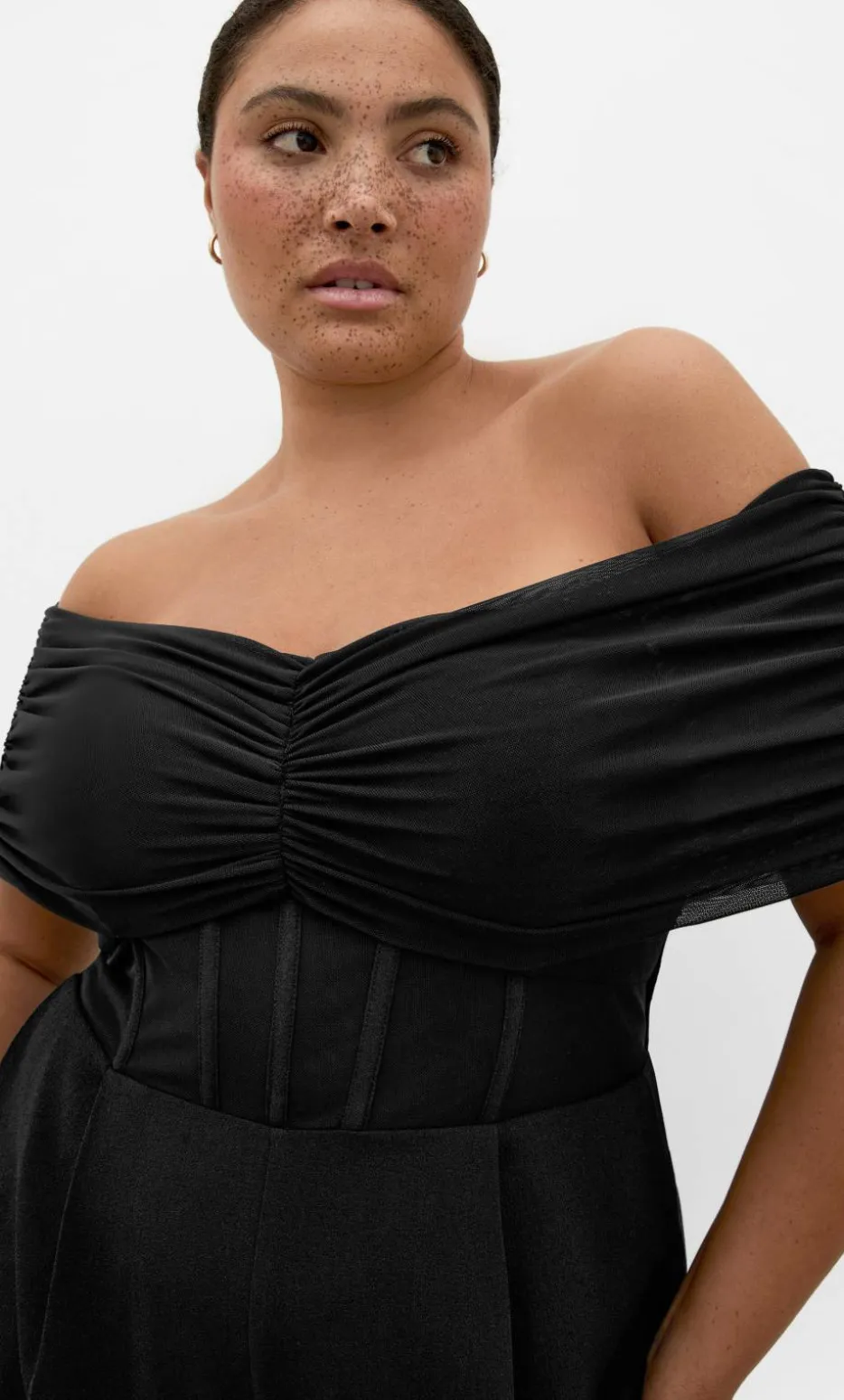 Lana Off Shoulder Jumpsuit - black