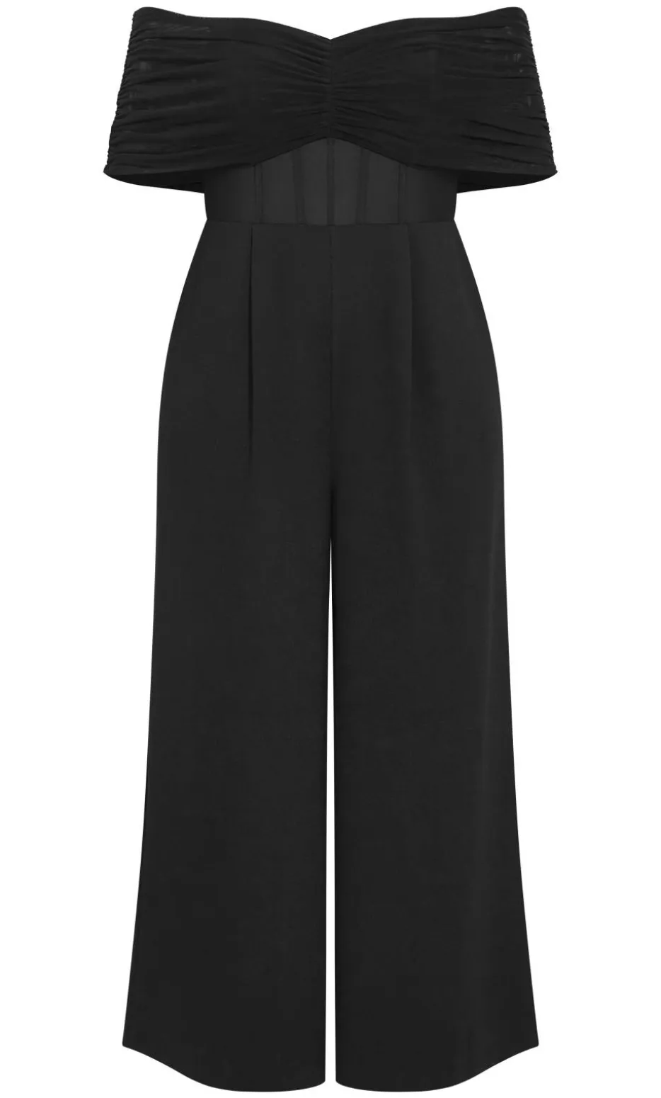 Lana Off Shoulder Jumpsuit - black