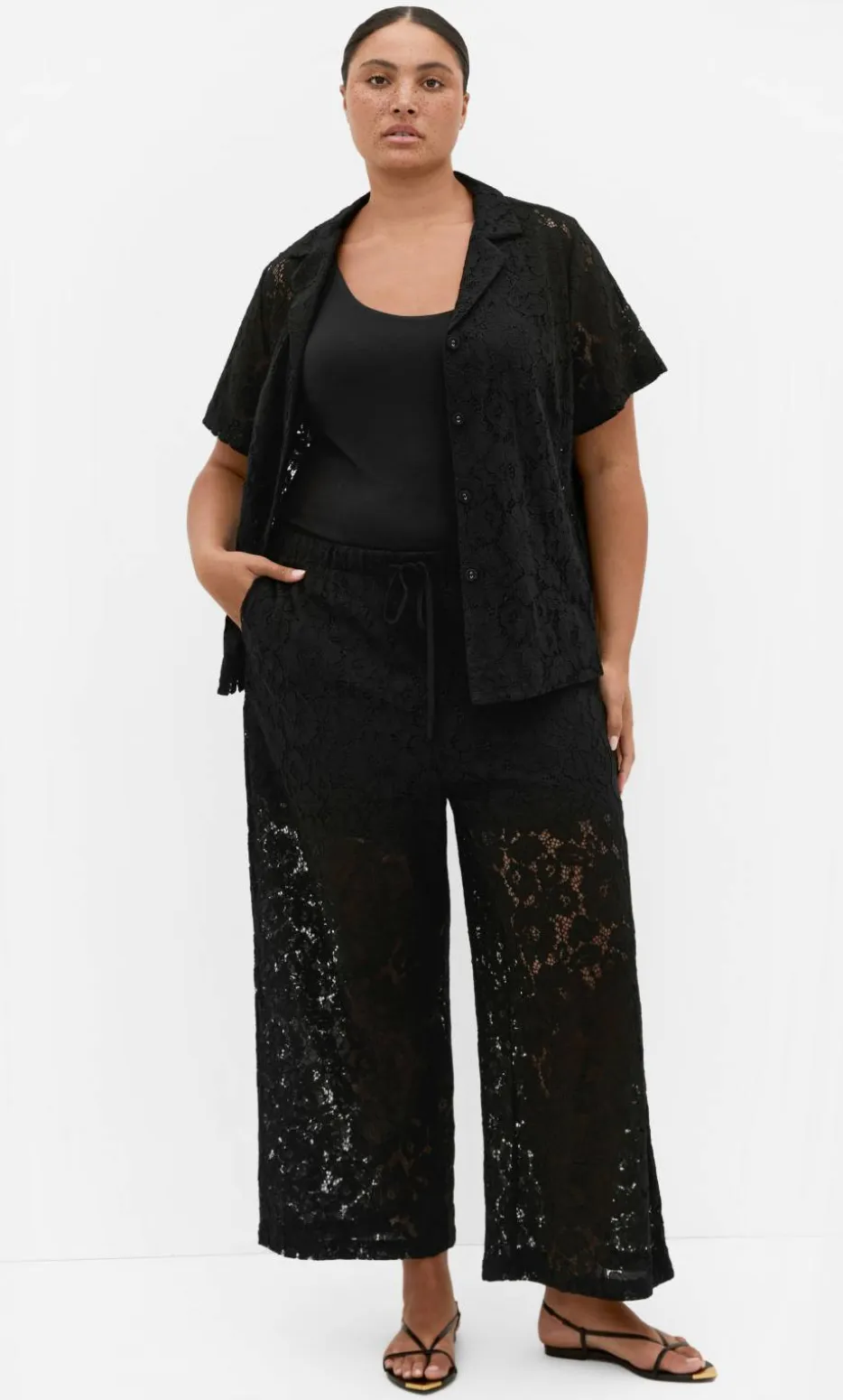 Lani Lace Pant - black