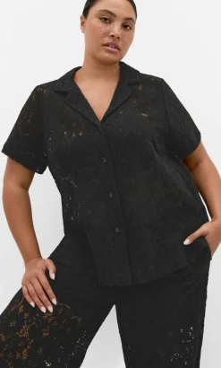 Lani Lace Shirt - black