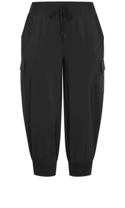 Lea Crop Jogger Pant - black