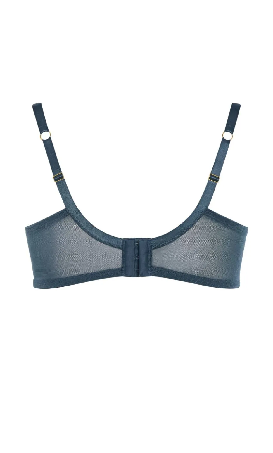 Lia Contour Plunge Lace Bra - charcoal blue