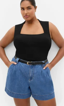 Lia Denim Short - mid wash