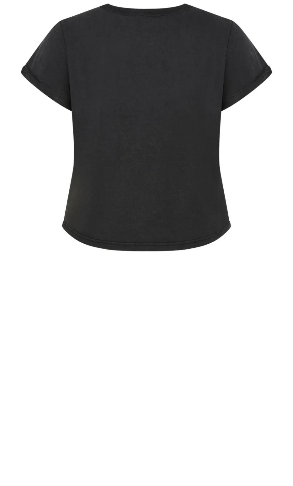 Lily Cotton Tee - black acid wash