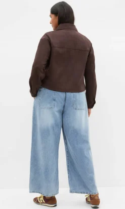 Liza Lightweight Suedette Jacket - espresso