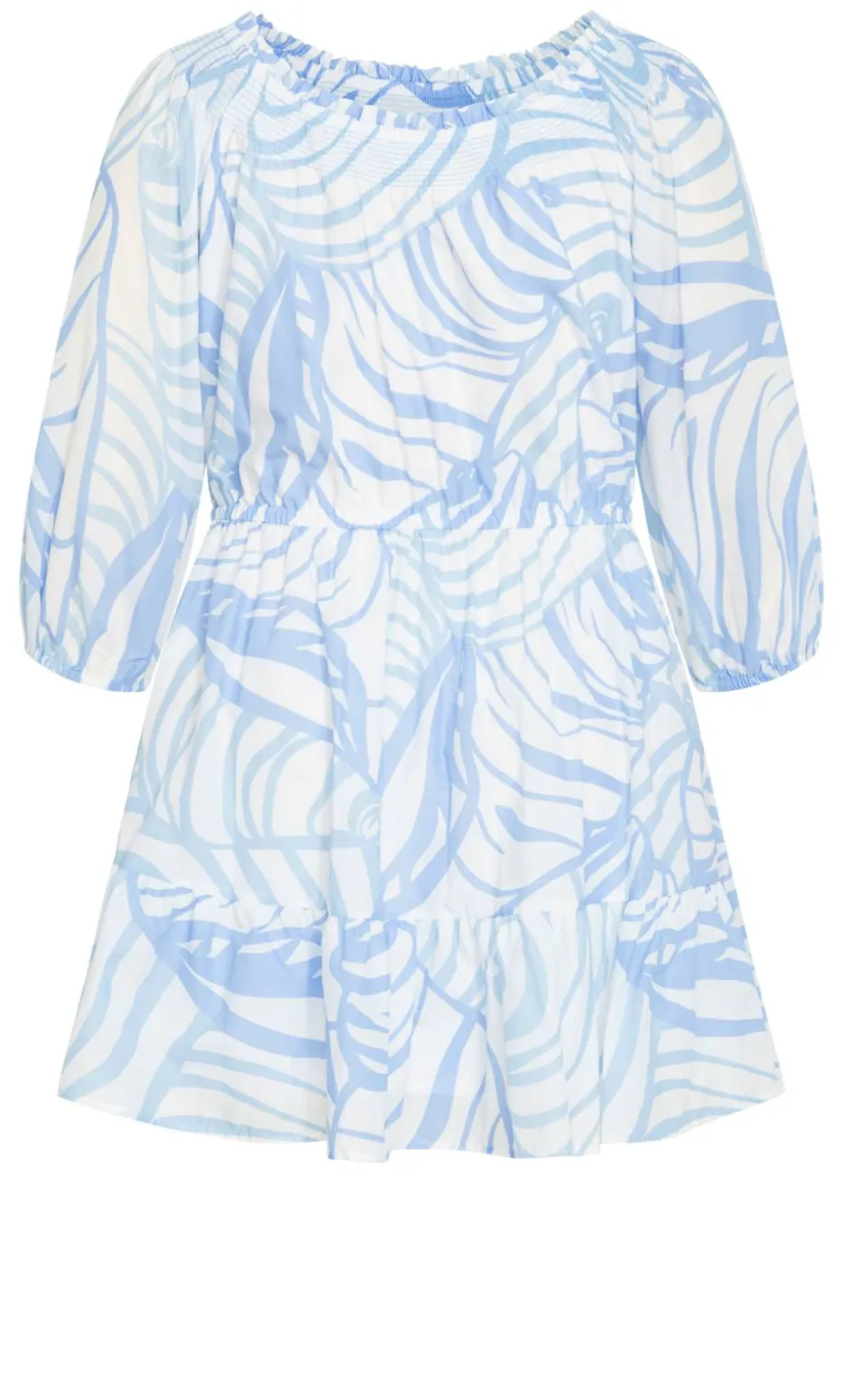 Lorelai Print Dress - blue
