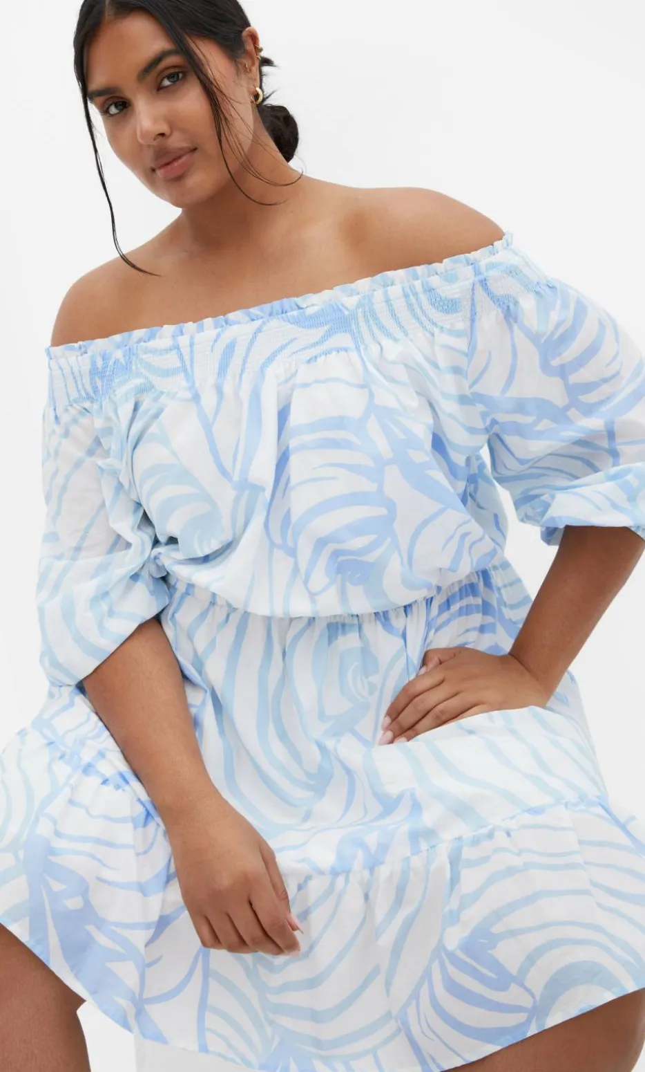 Lorelai Print Dress - blue