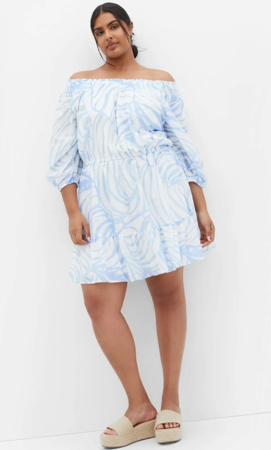 Lorelai Print Dress - blue