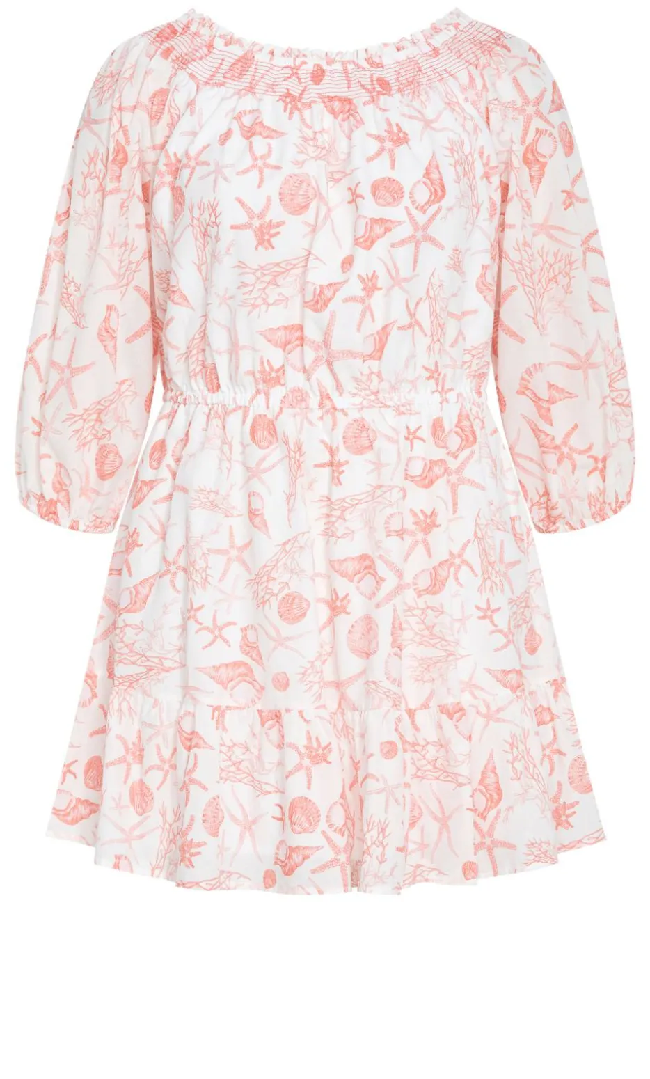 Lorelai Print Dress - coral