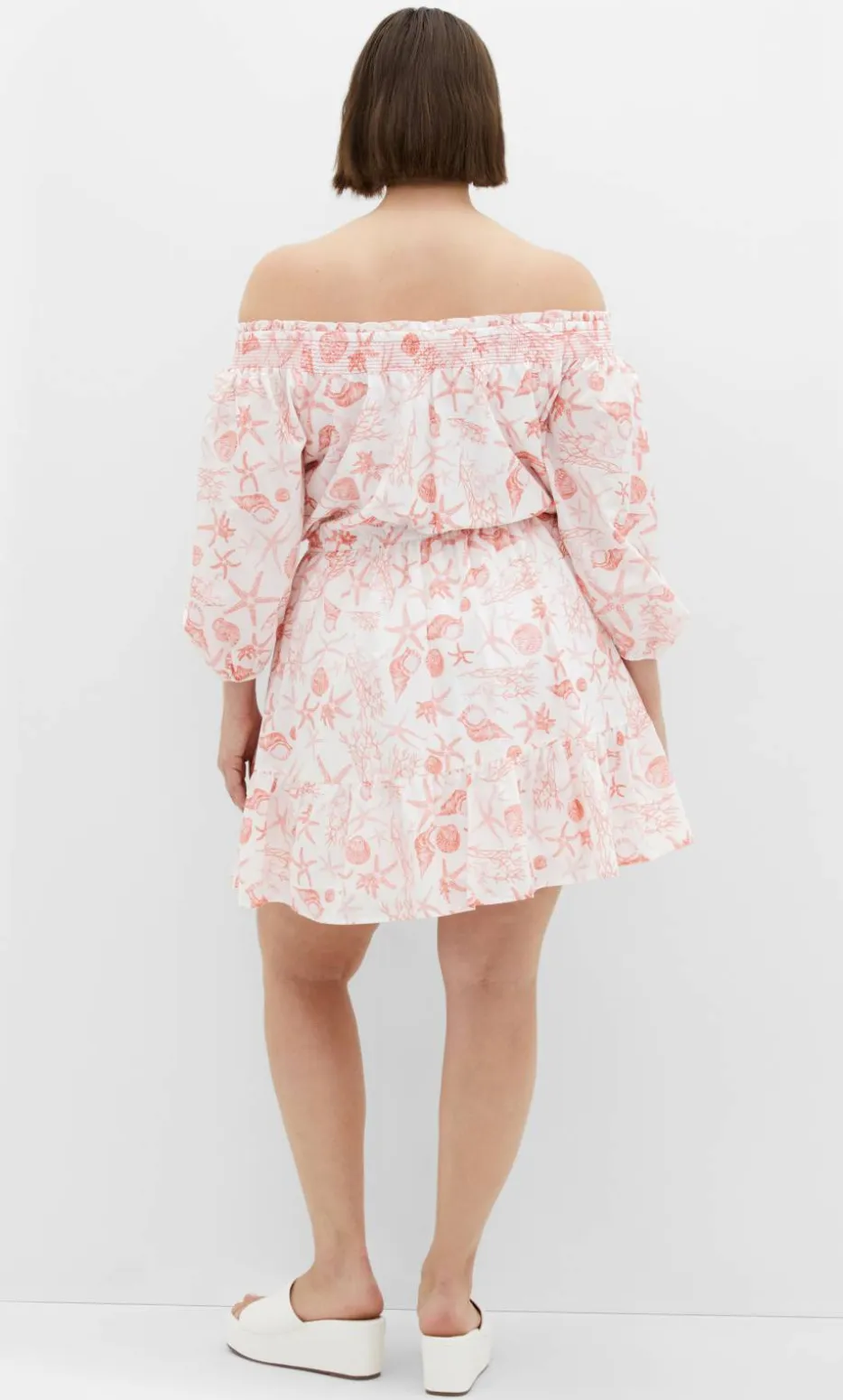 Lorelai Print Dress - coral