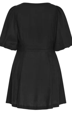 Lori Linen Dress - black