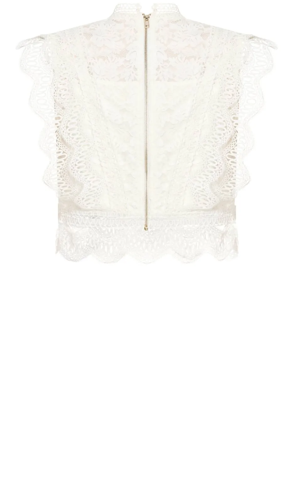 Lucielle Sleeveless Lace Top - creme
