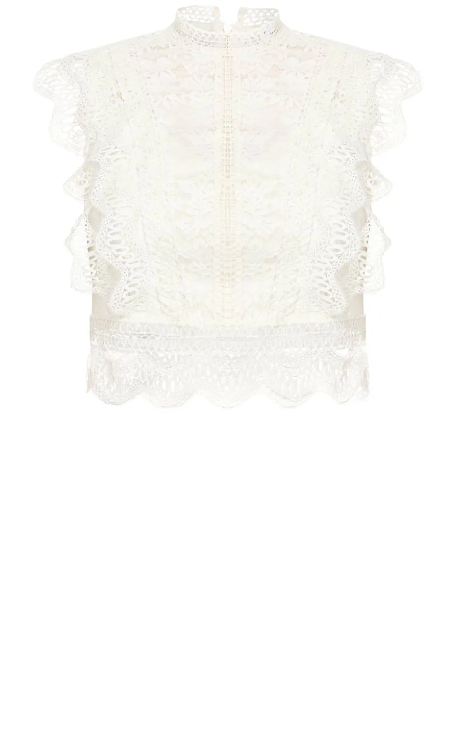 Lucielle Sleeveless Lace Top - creme