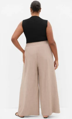 Luci Wide Leg Pant - latte