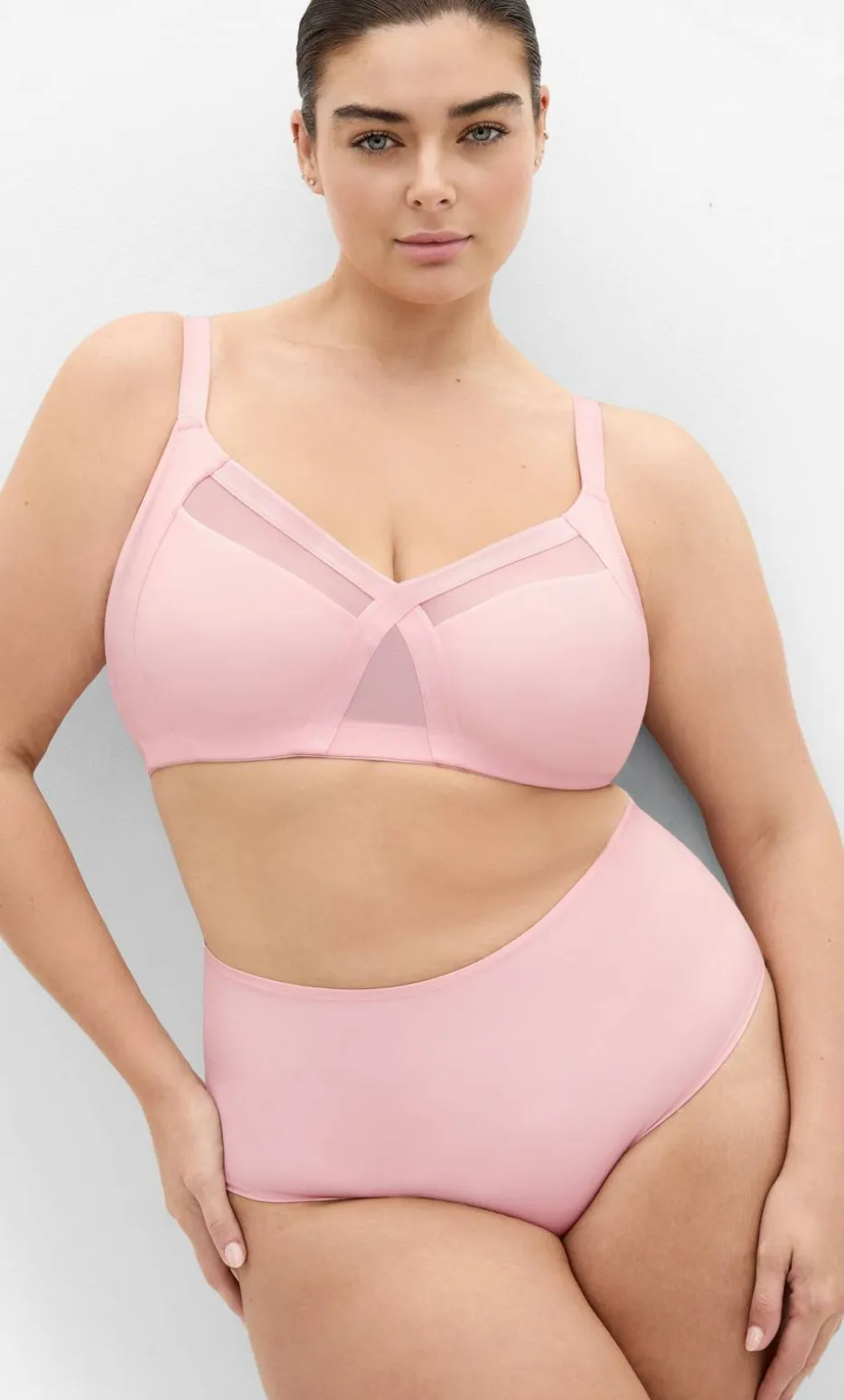 Luxe Microfibre 3 Pack Hi Brief - pink navy black