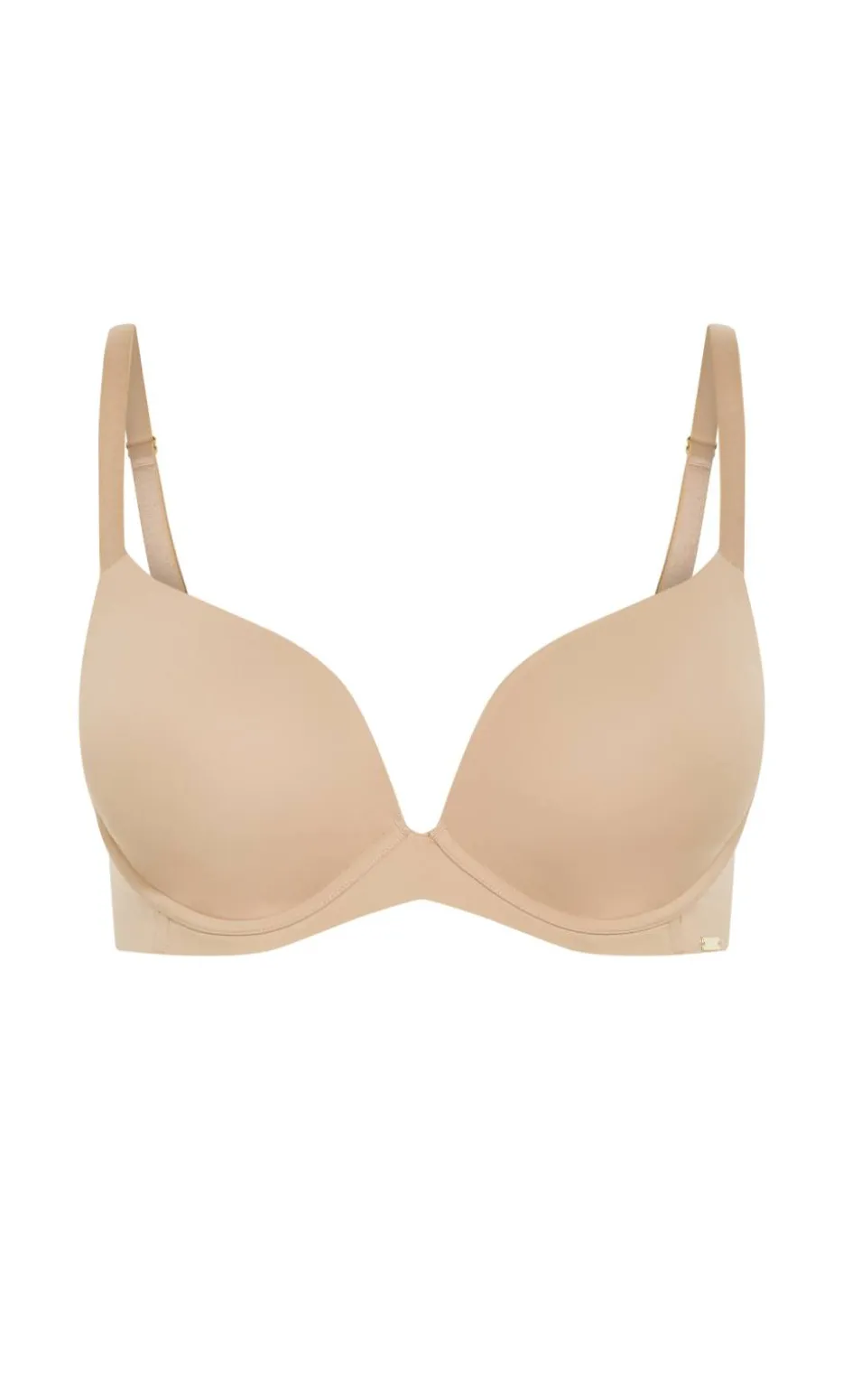 Luxe Microfibre Plunge T-Shirt Bra - cafe